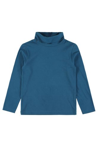 Emiel T-shirt met rolkraag Moroccan Blue