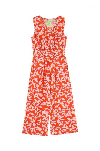Antonella Jumpsuit Lazy Leaves Orange