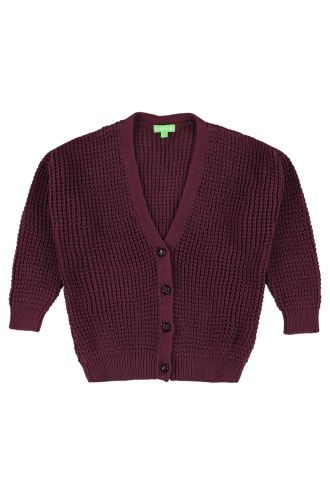 Nadia Cardigan Grape Wine