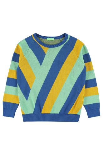 Colourblock-Trui Stan Saffraangeel