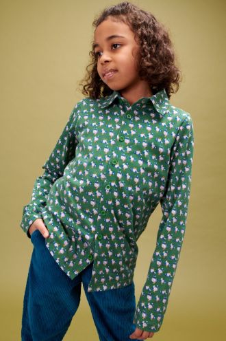 Fabric Printed Cotton Jersey Cute Pigeons