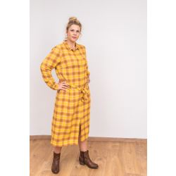 Lyna Dress Yellow Check