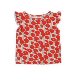 Eline Top Poppies
