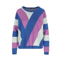 Colourblock-Trui Stanny Dauwblauw