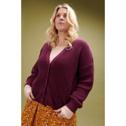 Nadia Cardigan Grape Wine