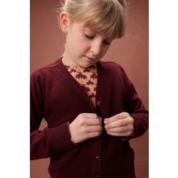 Cardigan Nette Bordeauxrood
