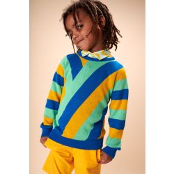 Colourblock-Trui Stan Saffraangeel