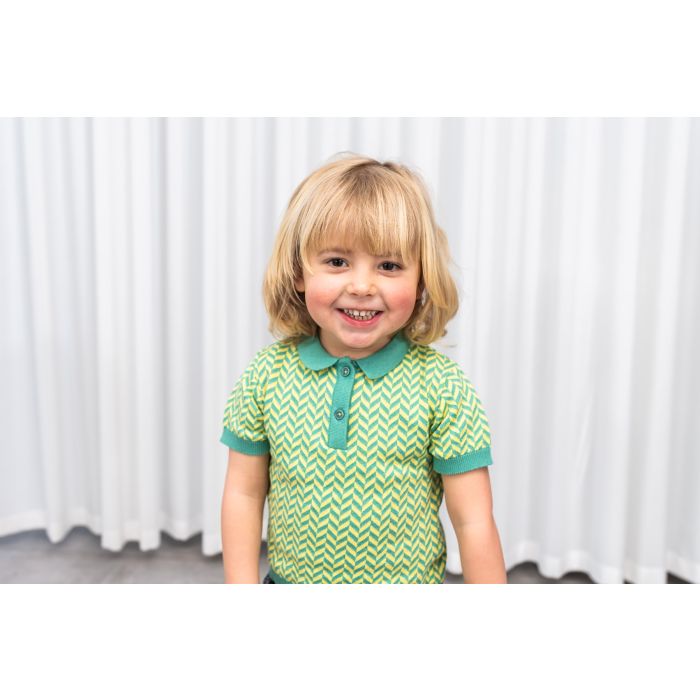 Buy Gilles Polo shirt Lemon Fishbone LilyBalou.be
