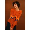 Mira Colourblock-trui voor Dames Rust
