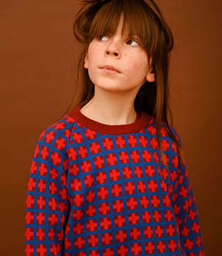 Stan patterned jumper Cobalt